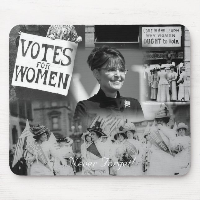 O sufrágio Sarah Palin Mousepad das mulheres (Frente)