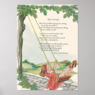 O Swing Robert Louis Stevenson Nursery Poster
