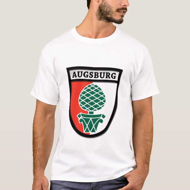 O t-shirt 0010 dos homens da brasão de Augsburg (Frente)