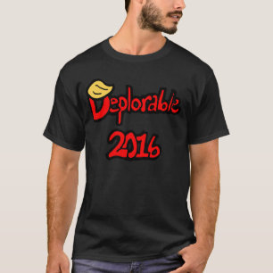 O t-shirt 2016 dos homens deploráveis
