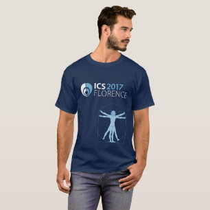 O t-shirt 2017 Florença, azul marinho dos homens