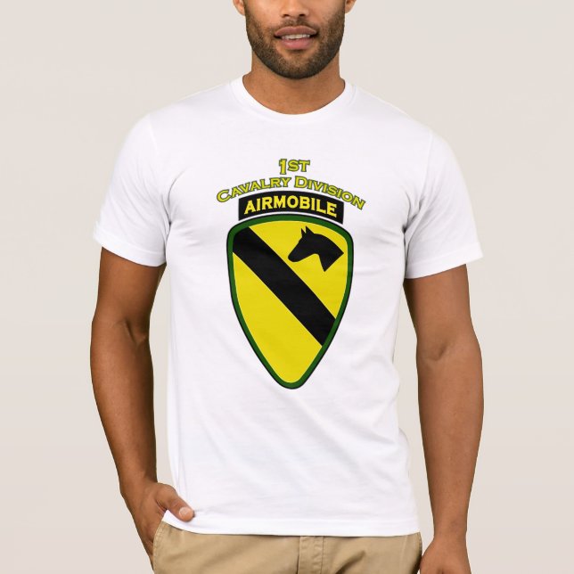 ø T-shirt Airmobile do remendo de ombro da (Frente)