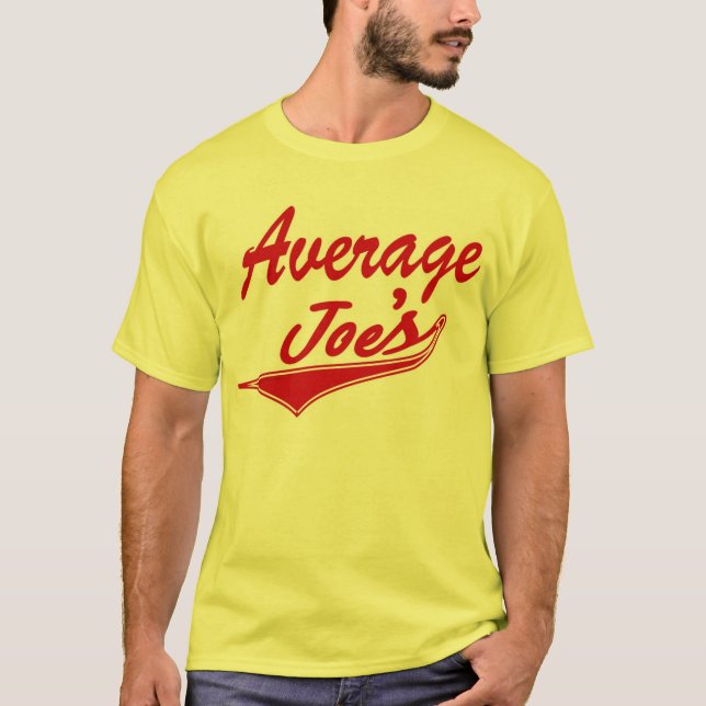 O t-shirt amarelo de Joe médio (Frente)