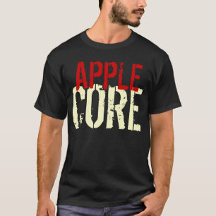 O t-shirt Apple engraçado retira o núcleo do