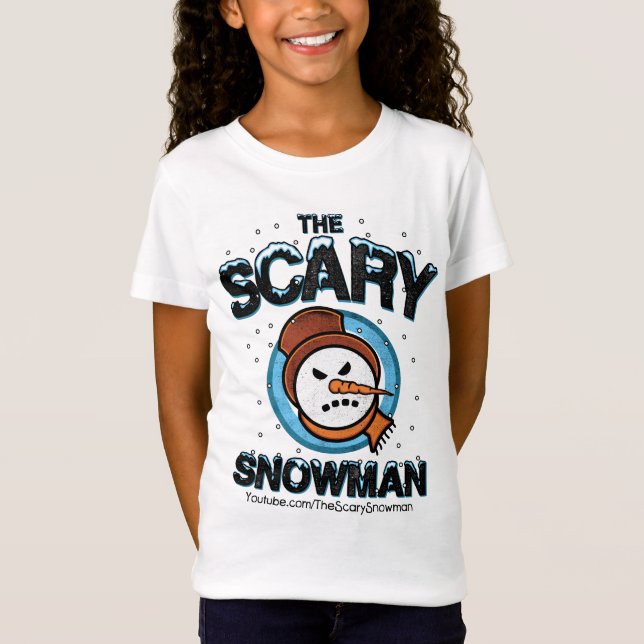 O t-shirt assustador do boneco de neve (Frente)