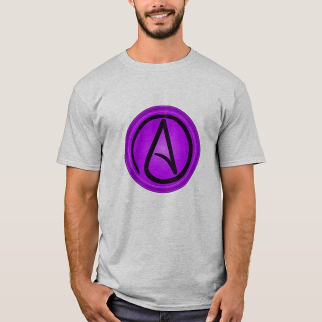 O t-shirt ateu dos homens do logotipo (Frente)