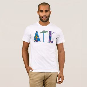 O t-shirt ATLANTA dos homens, GA (ATL)