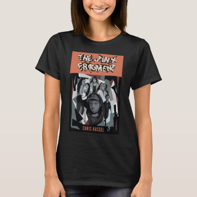 O t-shirt básico das mulheres da capa do livro (Frente)