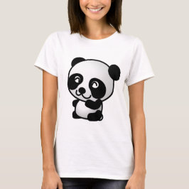O t-shirt básico das mulheres da panda