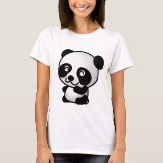 O t-shirt básico das mulheres da panda