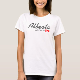 O t-shirt básico das mulheres de Alberta, Canadá