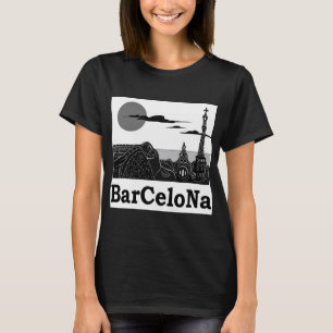 O t-shirt básico das mulheres de Barcelona