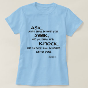 O t-shirt básico das mulheres do 7:7 de Matthew do