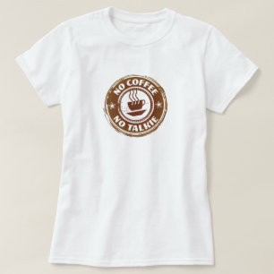 O t-shirt básico de nenhumas café nenhumas