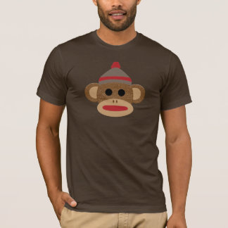 O t-shirt básico dos homens de Brown do macaco da
