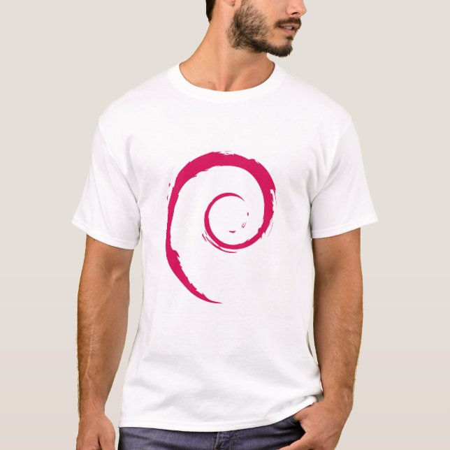 O t-shirt básico dos homens de Debian (Frente)