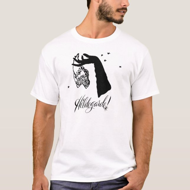 O t-shirt básico dos homens de Hildegarde (Frente)