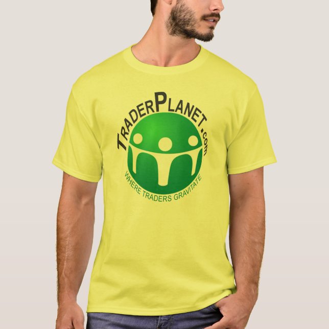 o t-shirt básico dos homens de TraderPlanet.com (Frente)