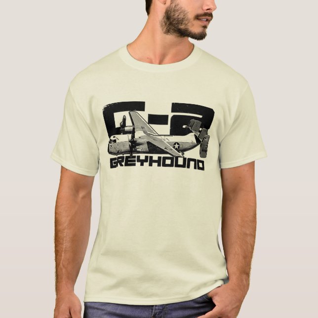 O t-shirt básico dos homens do galgo C-2 (Frente)