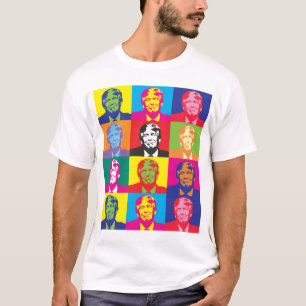 O t-shirt básico dos homens do pop art de Donald