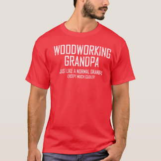 O t-shirt básico dos homens do vovô do Woodworking