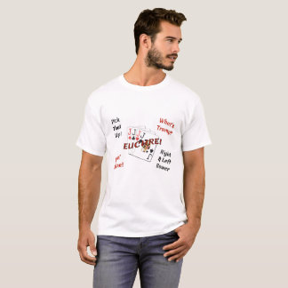 O t-shirt básico dos homens - Euchre!
