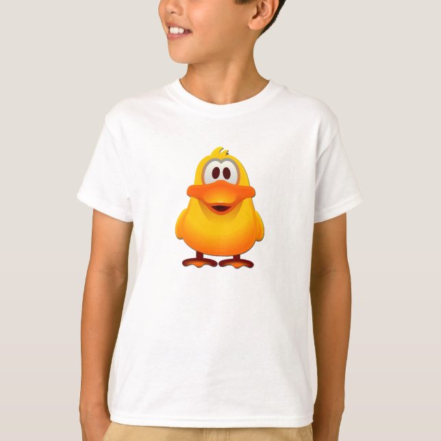 O t-shirt básico w/logo dos meninos do pato (Frente)
