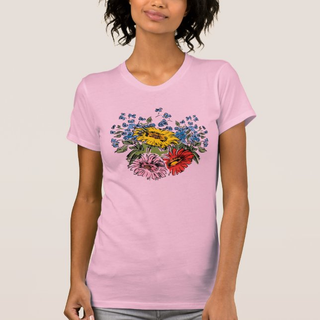 O t-shirt bonito das mulheres do design dos (Frente)