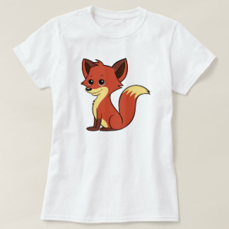 O t-shirt bonito das mulheres do Fox dos desenhos