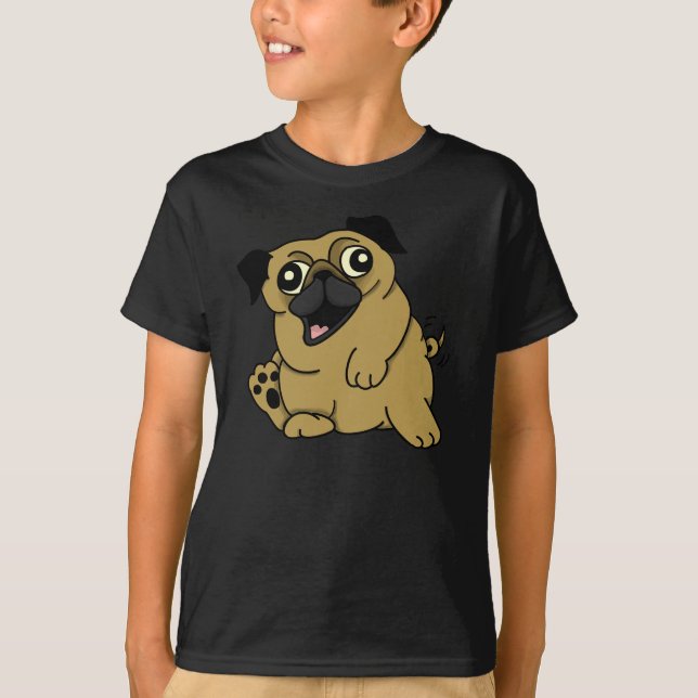 O t-shirt bonito dos miúdos do Pug (Frente)