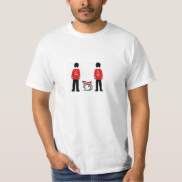 O t-shirt branco com Brompton guarda desenhos
