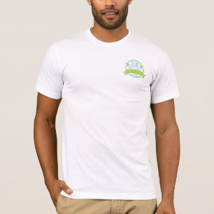 O t-shirt branco dos homens