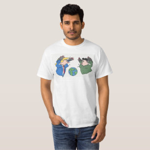 O t-shirt branco dos homens dos loucos de