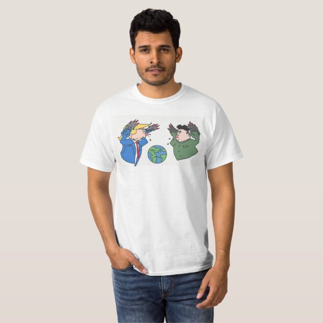 O t-shirt branco dos homens dos loucos de (Frente Completa)