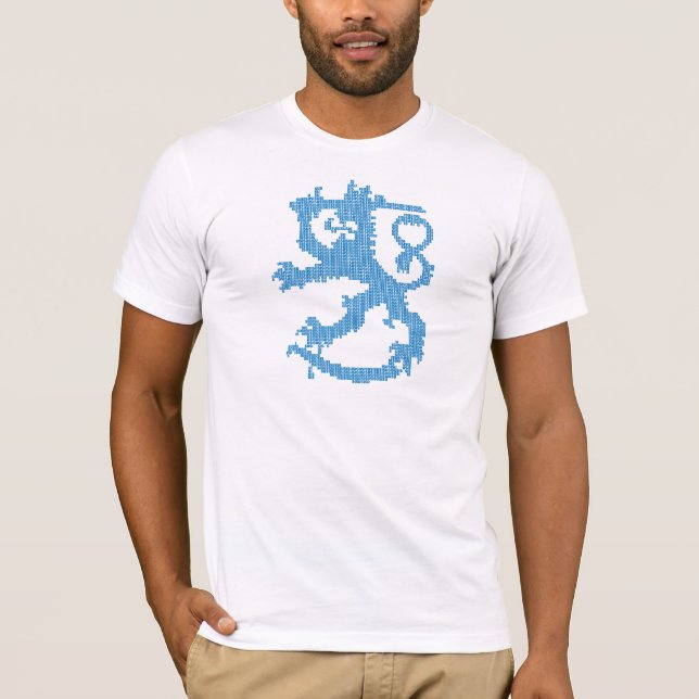 O t-shirt cabido dos homens do leão de Sisu (Frente)
