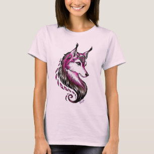 O t-shirt clássico mão à moda das mulheres tira