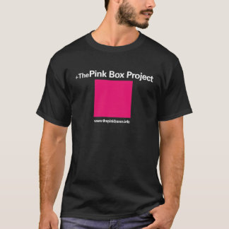 O t-shirt cor-de-rosa do projeto da caixa
