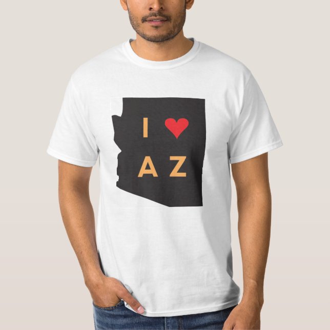 O t-shirt da arizona do amor de I (Frente)