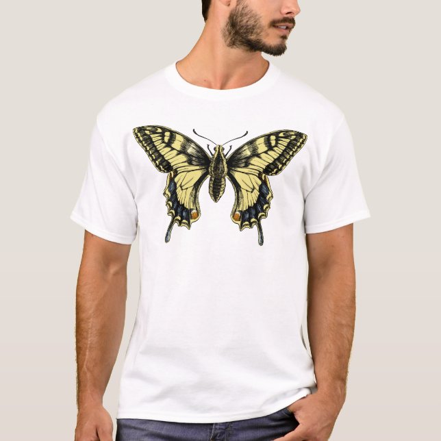 O t-shirt da criança da borboleta de Swallowtail (Frente)