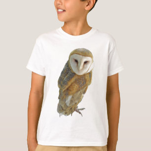O t-shirt da criança da coruja de celeiro