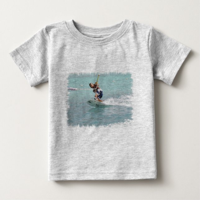 O t-shirt da criança da volta de Wakeboarding (Frente)