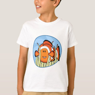 O t-shirt da criança de Kawaii Clownfish