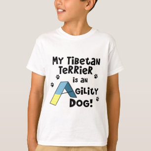 O t-shirt da criança do cão da agilidade de