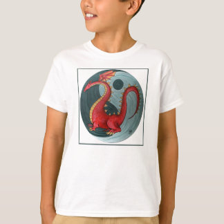 O t-shirt da criança do dragão de Ying-Yang
