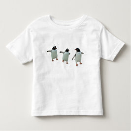 O t-shirt da criança do pinguim da dança