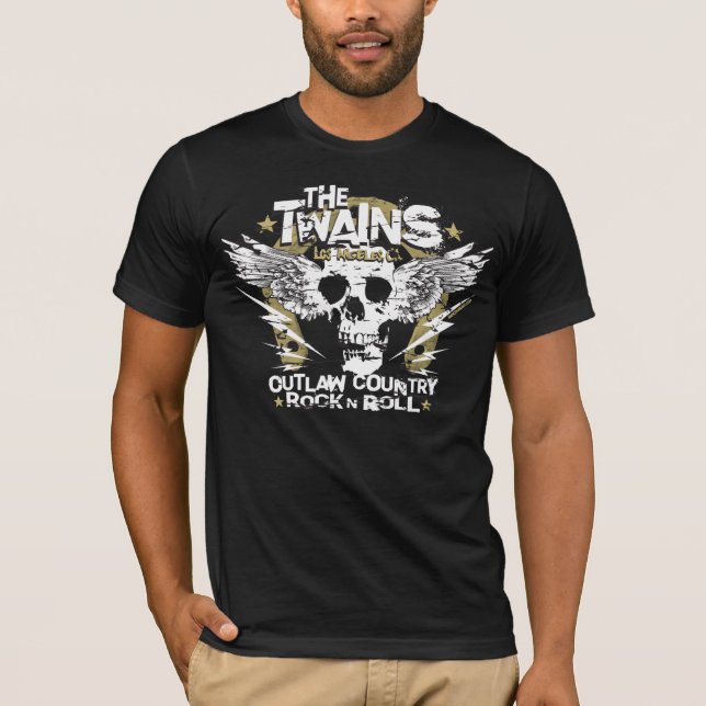 O t-shirt da ferradura do n do crânio de TWAINS! (Frente)