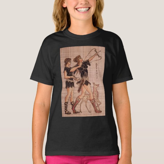 O t-shirt da menina básica de Artemis da deusa (Frente)
