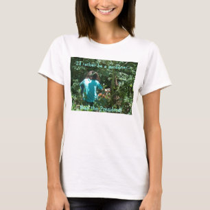 O t-shirt da mulher/a jardinagem