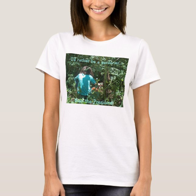 O t-shirt da mulher/a jardinagem (Frente)