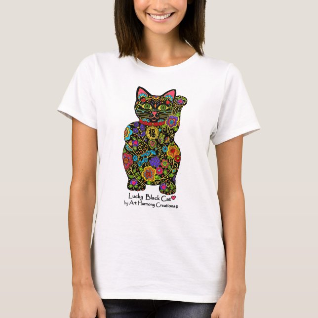 O t-shirt da mulher de Maneki Neko (Frente)
